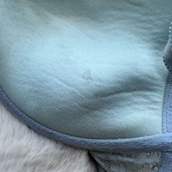 Victoria’s Secret Dream Angels Push Up Rhinestone Bra Light Gray size 32D - Picture 6 of 9